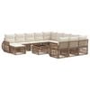 vidaXL Set de canapele pentru grădină 13 pcs Bej poliratan