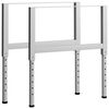 vidaXL Cadre banc lucru reglabile, 2 buc., gri, 85x(69-95,5) cm, metal