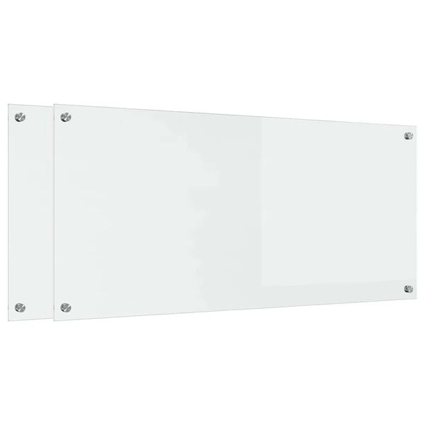 vidaXL Spate de bucătărie 2 pcs Transparent 110 x 50 cm