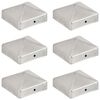 vidaXL Capace st&acirc;lpi de gard piramidă 6 buc. metal galvanizat 71x71 mm