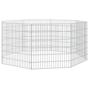 vidaXL Adăpost pentru animale cu 8 panouri, 54x60 cm, fier galvanizat