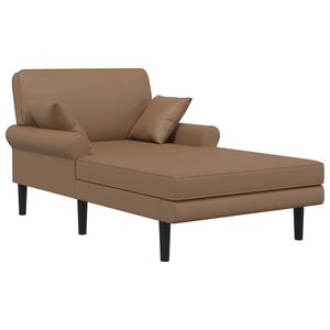 vidaXL Șezlong Cappuccino Piele artificială