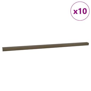 vidaXL Profile pentru marginea treptelor 10 buc. Maro 67 x 3.5 x 3 cm