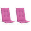 vidaXL Perne scaun cu spătar înalt, 2 buc., roz, 120x50x3 cm, textil