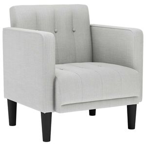 vidaXL Canapea scaun cu cotiere, gri nor, 53 cm, textil