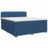 vidaXL Pat boxspring cu saltea albastru 140 x 200 cm Țesătură