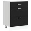 vidaXL Culoar de bază pentru bucătărie Stejar Negru 60 x 46 x 81,5 cm