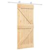 vidaXL Ușă glisantă 85 x 210 cm Lemn de Pin Solid (Nefinisat)