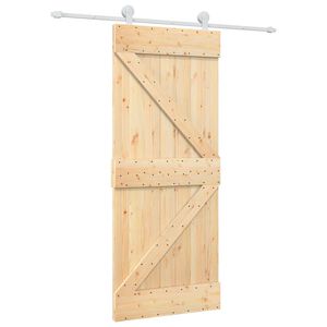 vidaXL Ușă glisantă 85 x 210 cm Lemn de Pin Solid (Nefinisat)
