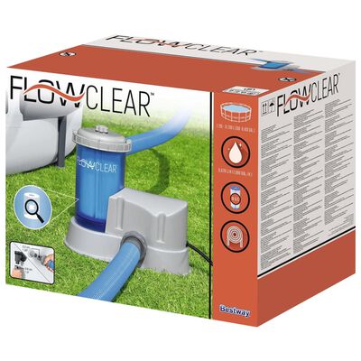 Bestway Pompă cu filtru cartuș Flowclear, transparent