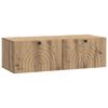 vidaXL Oglindă TV montată pe perete Stejar Artizanal 99 x 41 x 30 cm