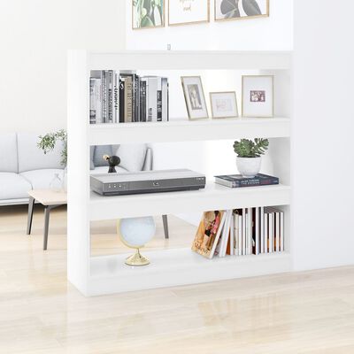 vidaXL Bibliotecă/Separator cameră, alb, 100x30x103 cm