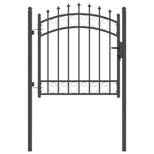 vidaXL Poartă de gard cu țepi EMMEN 104 x 97 cm Blocat