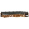 vidaXL Set de canapele de exterior 9 buc. Natural și Antracit