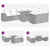 vidaXL Set mobilier de grădină cu perne, 10 piese, gri, poliratan