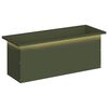 vidaXL Jardinieră de grădină cu LED Verde măsliniu 30 x 80 x 30 cm