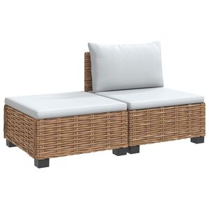 vidaXL 2 buc. Set de Lounge din Ratan cu Perne GENDT Ratan Natural
