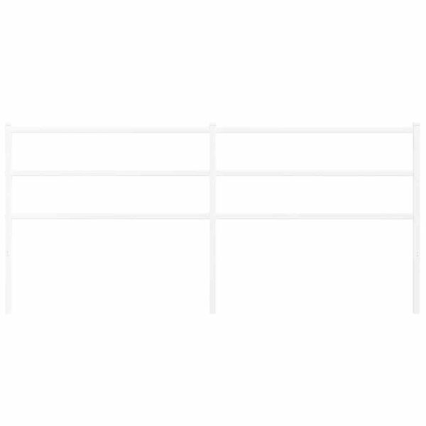 vidaXL Tăblie de pat de schimb metalică, alb, 200 cm