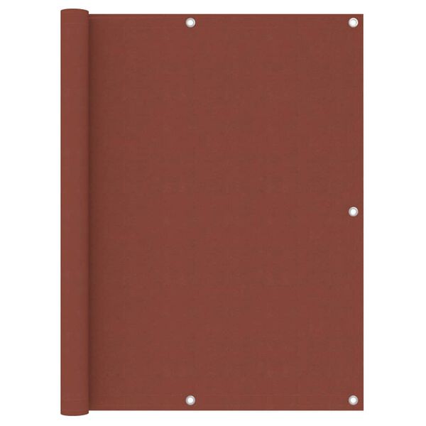 vidaXL Paravan de balcon, cărămiziu, 120 x 400 cm, țesătură oxford