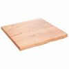 vidaXL Blat de masă maro 60x60x(2-4) cm, lemn masiv stejar tratat