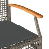 vidaXL Set mobilier de grădină cu perne, 4 piese, gri, poliratan
