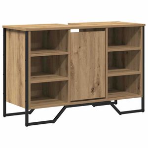 vidaXL Dulap pentru Chiuveta de Baie Stejar Artizanal 91 x 35 x 60 cm