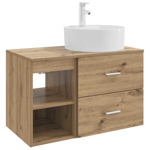 vidaXL Set de mobilier pentru baie 2 pcs Stejar Artizanal