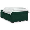 vidaXL Pat box spring cu saltea, verde &icirc;nchis, 120x190 cm, catifea
