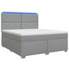 vidaXL Pat boxspring cu saltea Gri deschis 160 x 200 cm Țesătură