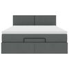 vidaXL Pat otoman cu saltea țesătură gri închis 140x190 cm