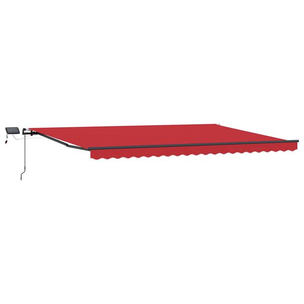 vidaXL Cortina Retractabilă Manual Roșu 500 ×350 cm țesătură