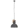 vidaXL Lampă suspendată industrială, 25 W, gri, 42 cm mango E27 rotund