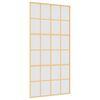 vidaXL Ușă glisantă, auriu, 102,5x205 cm, sticlă ESG mată și aluminiu