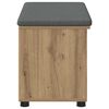 vidaXL Bancă pentru hol cu pernă Stejar Artizanal 80 x 38 x 46 cm