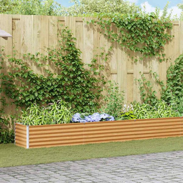 vidaXL Strat înălțat de grădină 775 x 50 x 36 cm Oțel Galvanizat