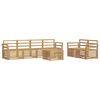 vidaXL Set de canapele de exterior 7 pcs Alb Lemn Solid de Acacia