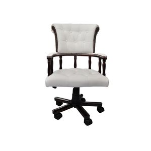 vidaXL Scaun de birou pivotant, alb