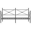 vidaXL Pat de zi fără saltea Negru 80x200 cm Oțel