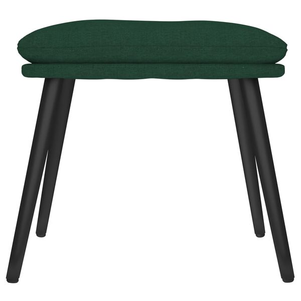 vidaXL Taburet, verde &icirc;nchis, 45x29,5x35 cm, material textil
