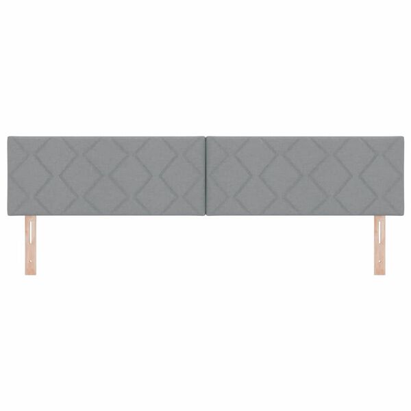 vidaXL Tăblie cap cu headboard Gri deschis 200 cm Piele artificială
