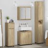 vidaXL Set de mobilier pentru baie 4 pcs Stejar Sonoma Lemn compozit