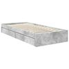 vidaXL Pat cu storage Gri din beton 90 x 200 cm Lemn compozit