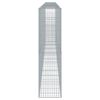 vidaXL Coș gabion cu capac, 700x50x200 cm, fier galvanizat