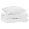 vidaXL Set de Pături cu pernă 2 pcs Alb Microfibră
