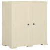 vidaXL Dulap din plastic, 79x43x85,5 cm, alb angora, design de lemn