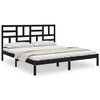 vidaXL Cadru de pat Super King, negru, 180x200 cm, lemn masiv