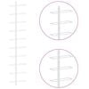 vidaXL Suport sticle de vin, de perete, 10 sticle, 2 buc., alb, metal