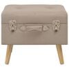 vidaXL Taburet cu depozitare, 40 cm, bej, material textil