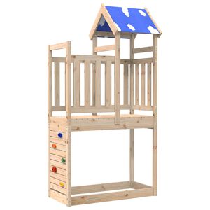 vidaXL Turn de joacă Maro 110.5 x 52.5 x 215 cm Lemn de pin masiv