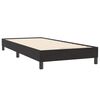 vidaXL Pat box spring cu saltea, negru, 100x220 cm, catifea